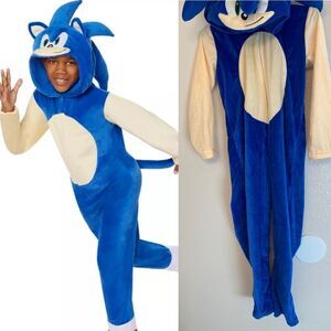 Spencers Kids Sonic the Hedgehog Jumpsuit Halloween costume M 8-10